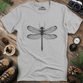 Dragonfly T-Shirt – Ice Grey – Outdoor apparel for travel, hiking, camping, and nature lovers – ExpediCamp
