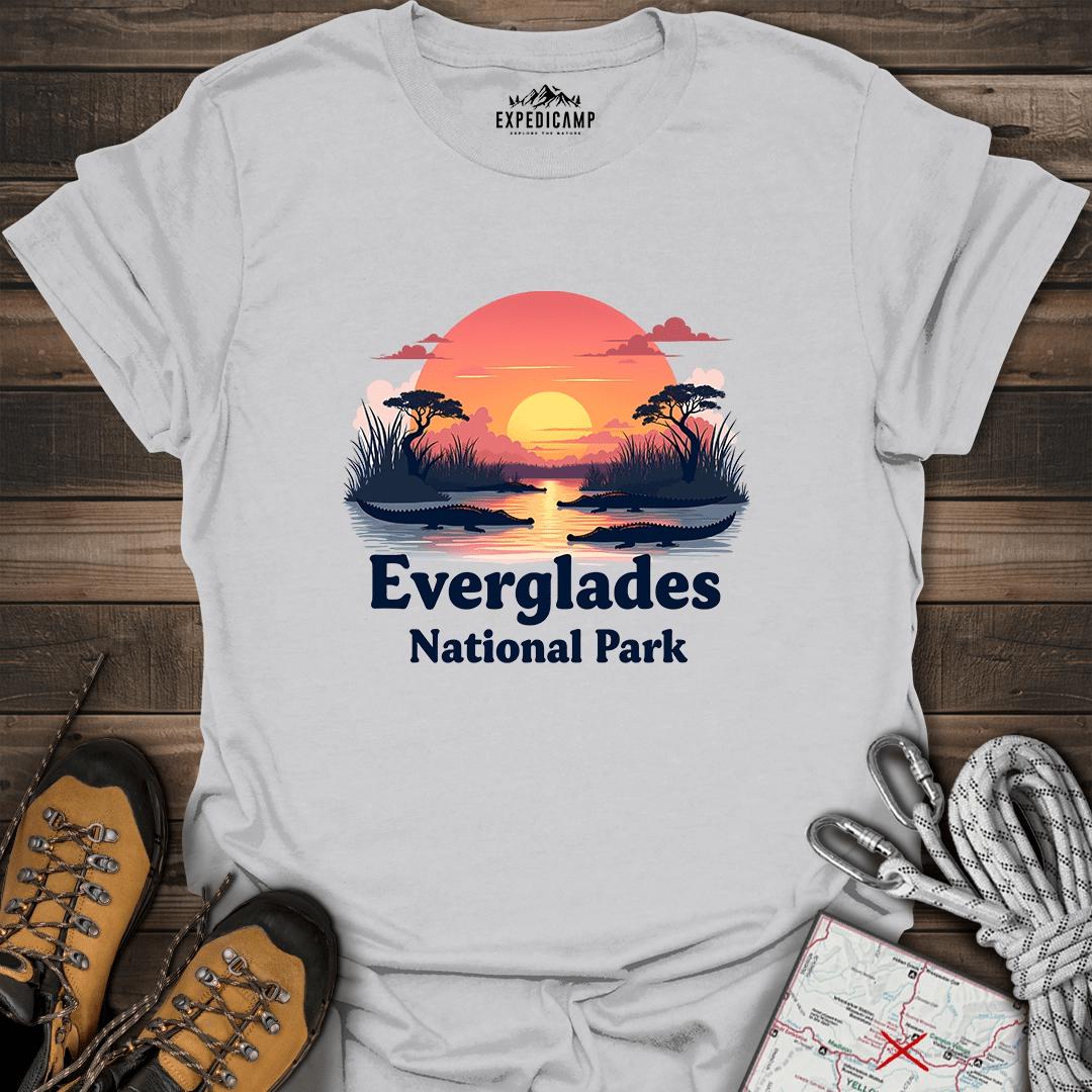 Everglades National Park T-Shirt – Ice Grey – Outdoor apparel for travel, hiking, camping, and nature lovers – ExpediCamp