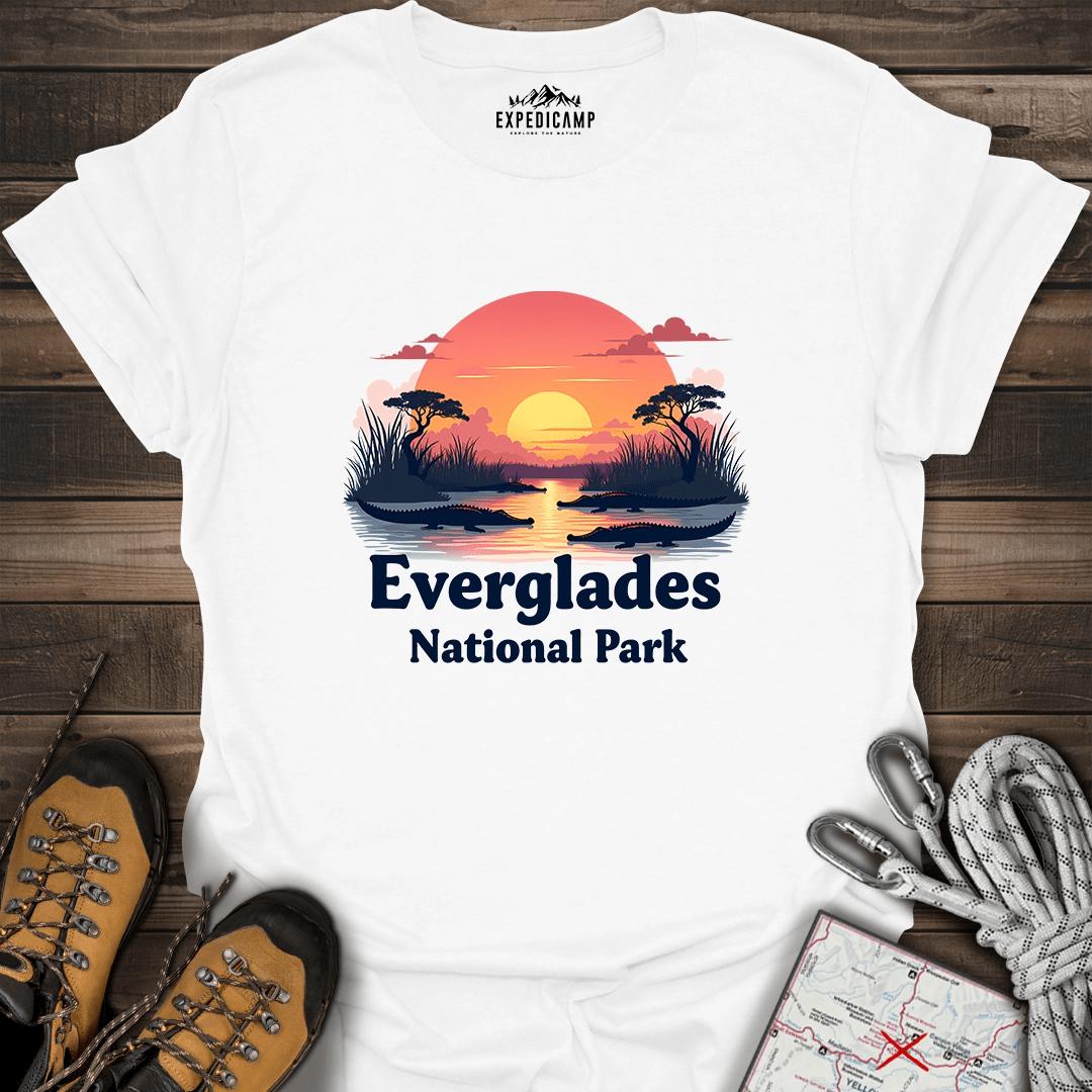 Everglades National Park T-Shirt – White – Outdoor apparel for travel, hiking, camping, and nature lovers – ExpediCamp