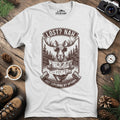 Exploring Moose T-Shirt – White – Outdoor apparel for travel, hiking, camping, and nature lovers – ExpediCamp