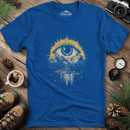 Eye of the Wilderness T-Shirt – Royal – Outdoor apparel for travel, hiking, camping, and nature lovers – ExpediCamp