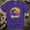 Finger Boop Bear T-Shirt – Heather Purple – Outdoor apparel for travel, hiking, camping, and nature lovers – ExpediCamp