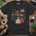 Forest Patriot Fred T-Shirt - Honoring Our Wildlife Heroes – Black – Outdoor apparel for travel, hiking, camping, and nature lovers – ExpediCamp