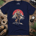 Fox Hiker T-Shirt – Clever Explorer – Navy – Outdoor apparel for travel, hiking, camping, and nature lovers – ExpediCamp
