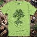 Gnarled Oak Tree T-Shirt – Kiwi – Outdoor apparel for travel, hiking, camping, and nature lovers – ExpediCamp