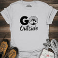 Go Outside T-Shirt – Ice Grey – Outdoor apparel for travel, hiking, camping, and nature lovers – ExpediCamp