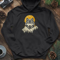 Golden Moon Wolf Hoodie – Black – Outdoor apparel for travel, hiking, camping, and nature lovers – ExpediCamp
