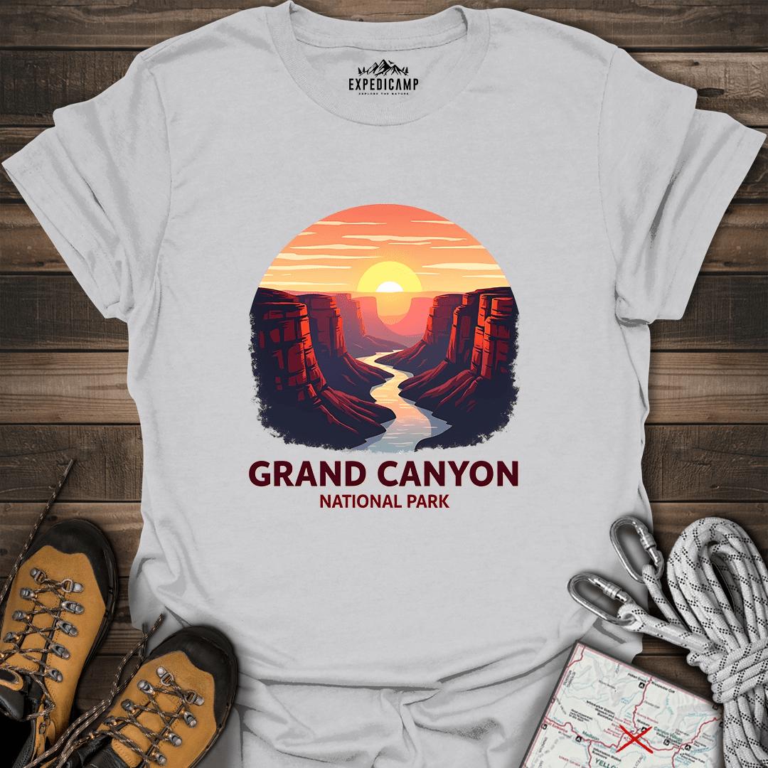 Grand Canyon National Park T-Shirt – Ice Grey – Outdoor apparel for travel, hiking, camping, and nature lovers – ExpediCamp
