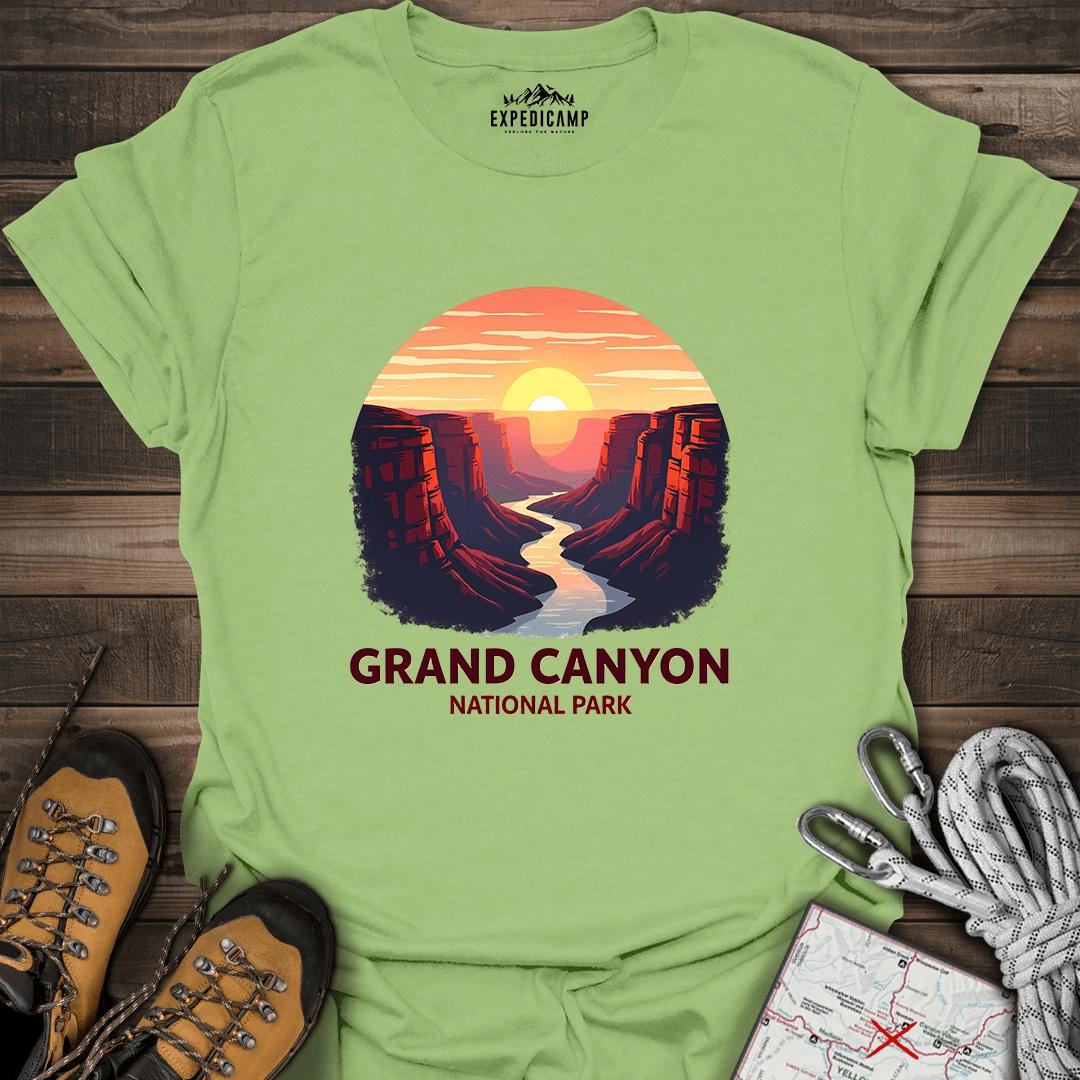 Grand Canyon National Park T-Shirt – Kiwi – Outdoor apparel for travel, hiking, camping, and nature lovers – ExpediCamp