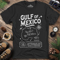 Gulf of Mexico Historical Map T-Shirt – Black – Outdoor apparel for travel, hiking, camping, and nature lovers – ExpediCamp