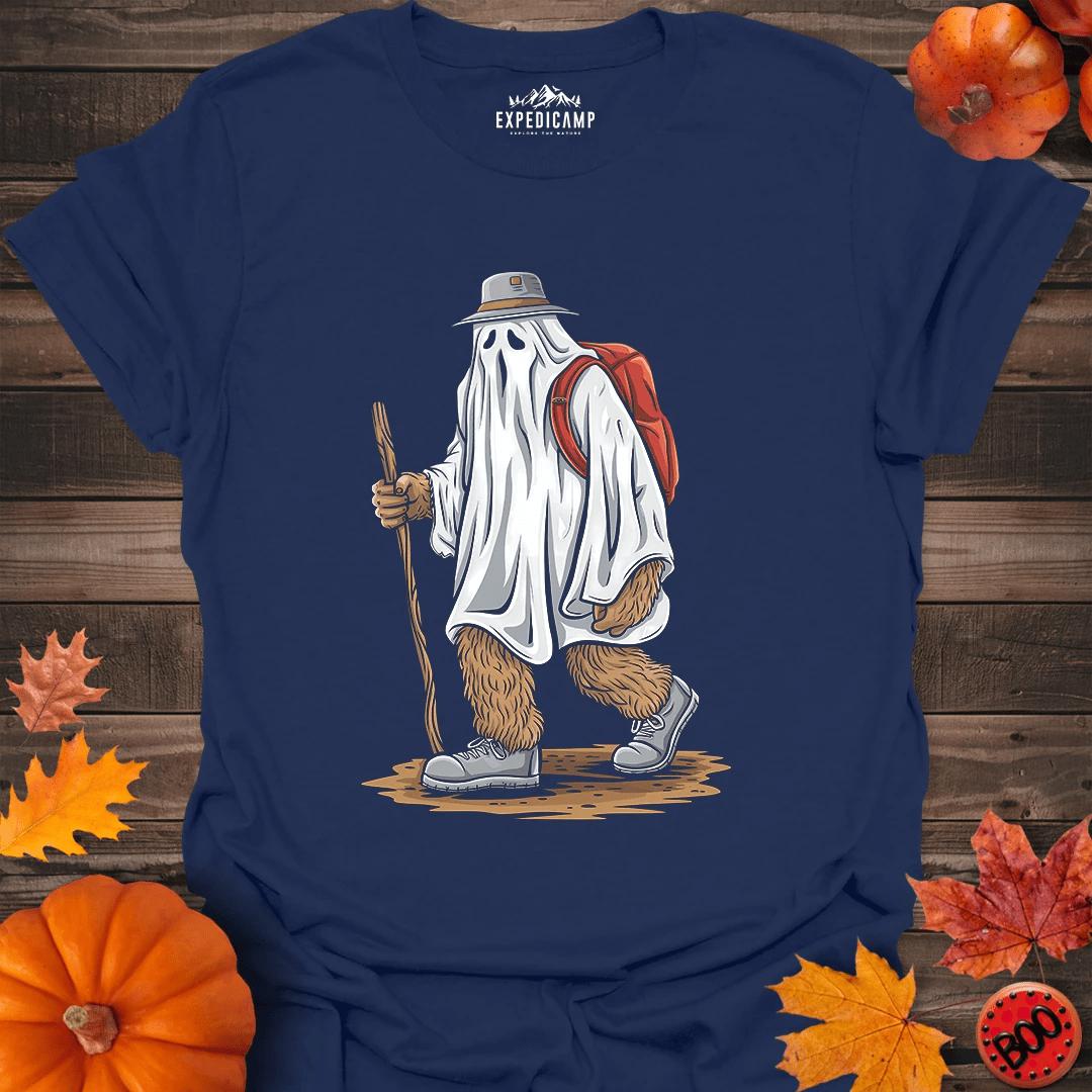 Halloween Bigfoot Costume T-Shirt – Navy – Outdoor apparel for travel, hiking, camping, and nature lovers – ExpediCamp