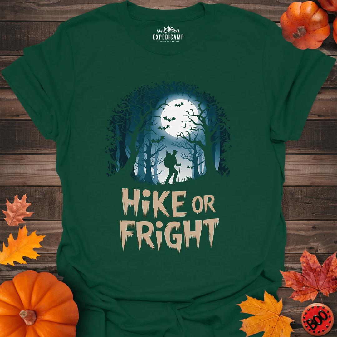 Halloween Hike Or Fright T-Shirt – Forest Green – Outdoor apparel for travel, hiking, camping, and nature lovers – ExpediCamp