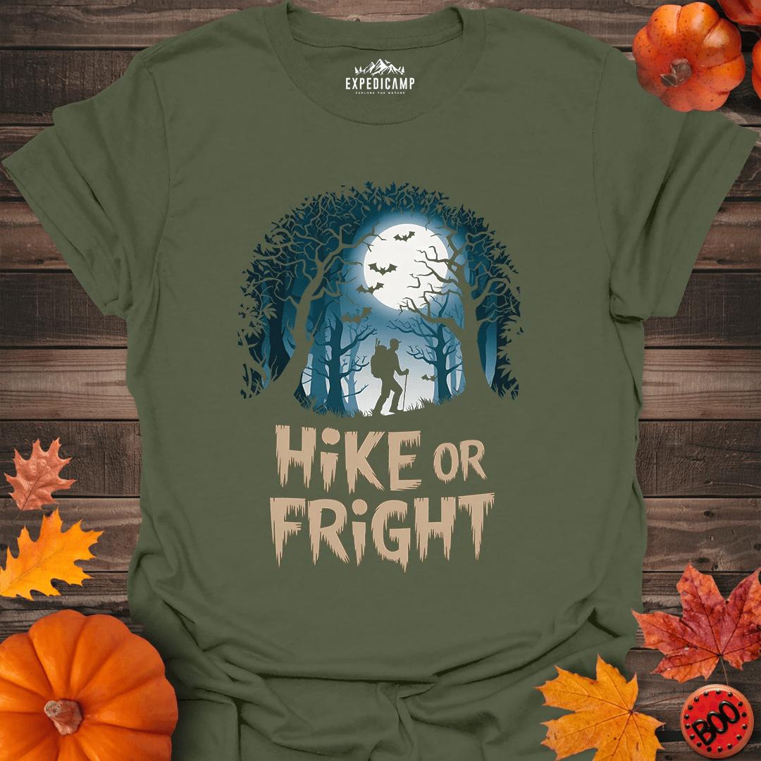 Halloween Hike Or Fright T-Shirt – Military Green – Outdoor apparel for travel, hiking, camping, and nature lovers – ExpediCamp