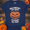 Halloween I'm A Hiker I'm Scary All Year T-Shirt – Navy – Outdoor apparel for travel, hiking, camping, and nature lovers – ExpediCamp
