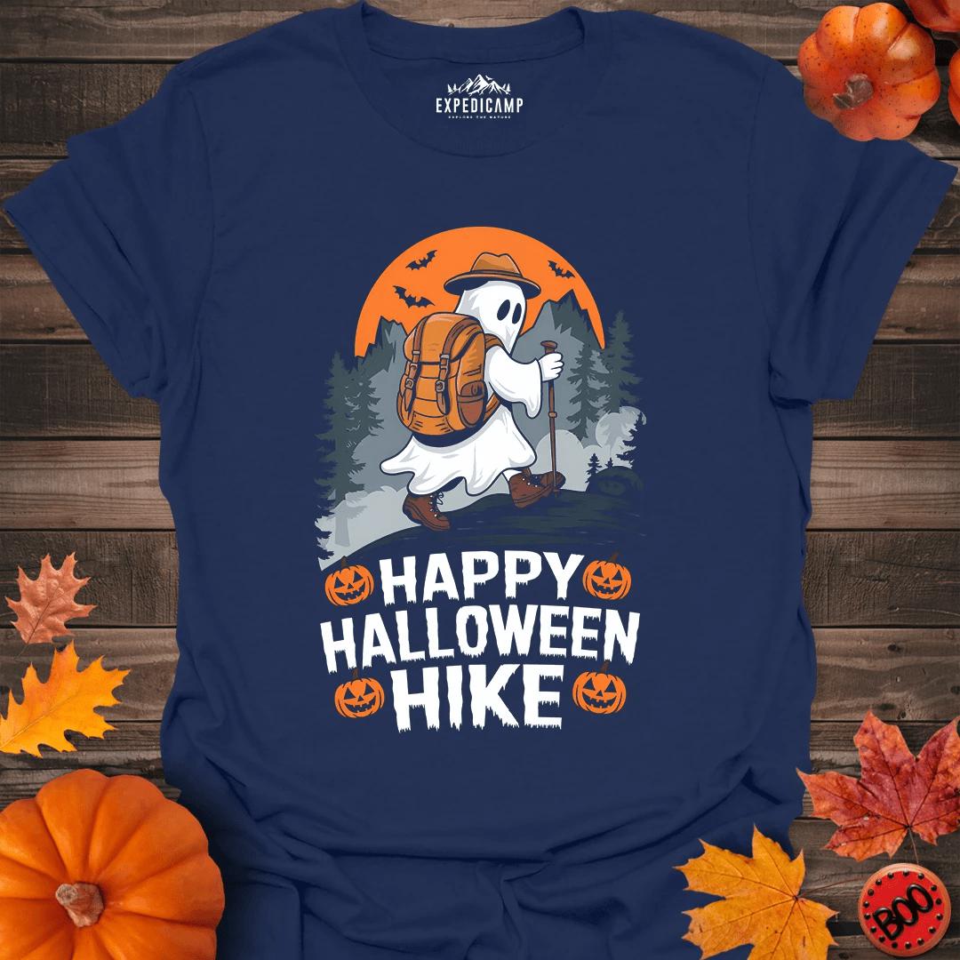Happy Halloween Hike T-Shirt – Navy – Outdoor apparel for travel, hiking, camping, and nature lovers – ExpediCamp
