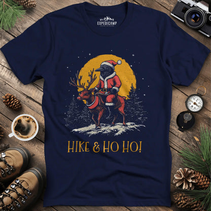 Hike & Ho Ho T-Shirt – Navy – Outdoor apparel for travel, hiking, camping, and nature lovers – ExpediCamp