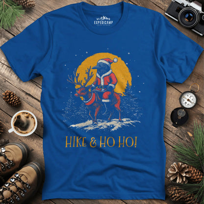 Hike & Ho Ho T-Shirt – Royal – Outdoor apparel for travel, hiking, camping, and nature lovers – ExpediCamp