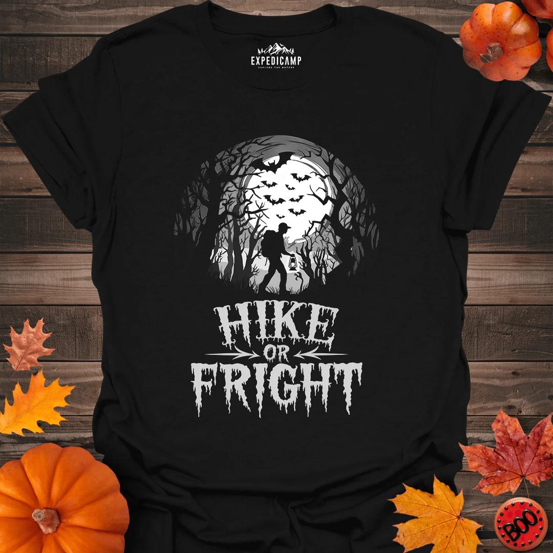 Hike Or Fright Halloween T-Shirt – Black – Outdoor apparel for travel, hiking, camping, and nature lovers – ExpediCamp