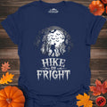 Hike Or Fright Halloween T-Shirt – Navy – Outdoor apparel for travel, hiking, camping, and nature lovers – ExpediCamp