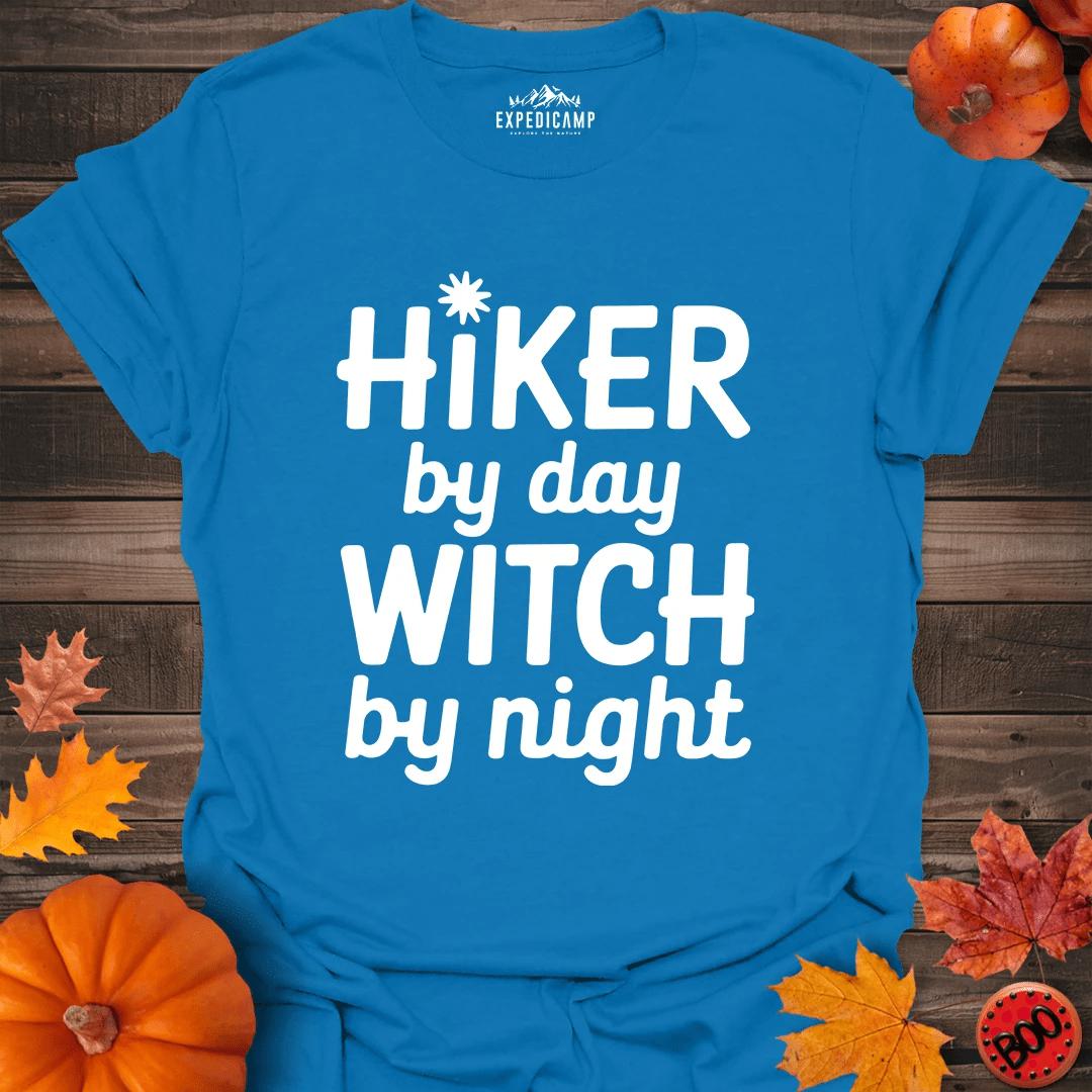 Hiker By Day Witch By Night T-Shirt – Royal – Outdoor apparel for travel, hiking, camping, and nature lovers – ExpediCamp