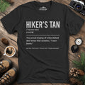 Hiker's Tan Definition T-Shirt – Black – Outdoor apparel for travel, hiking, camping, and nature lovers – ExpediCamp
