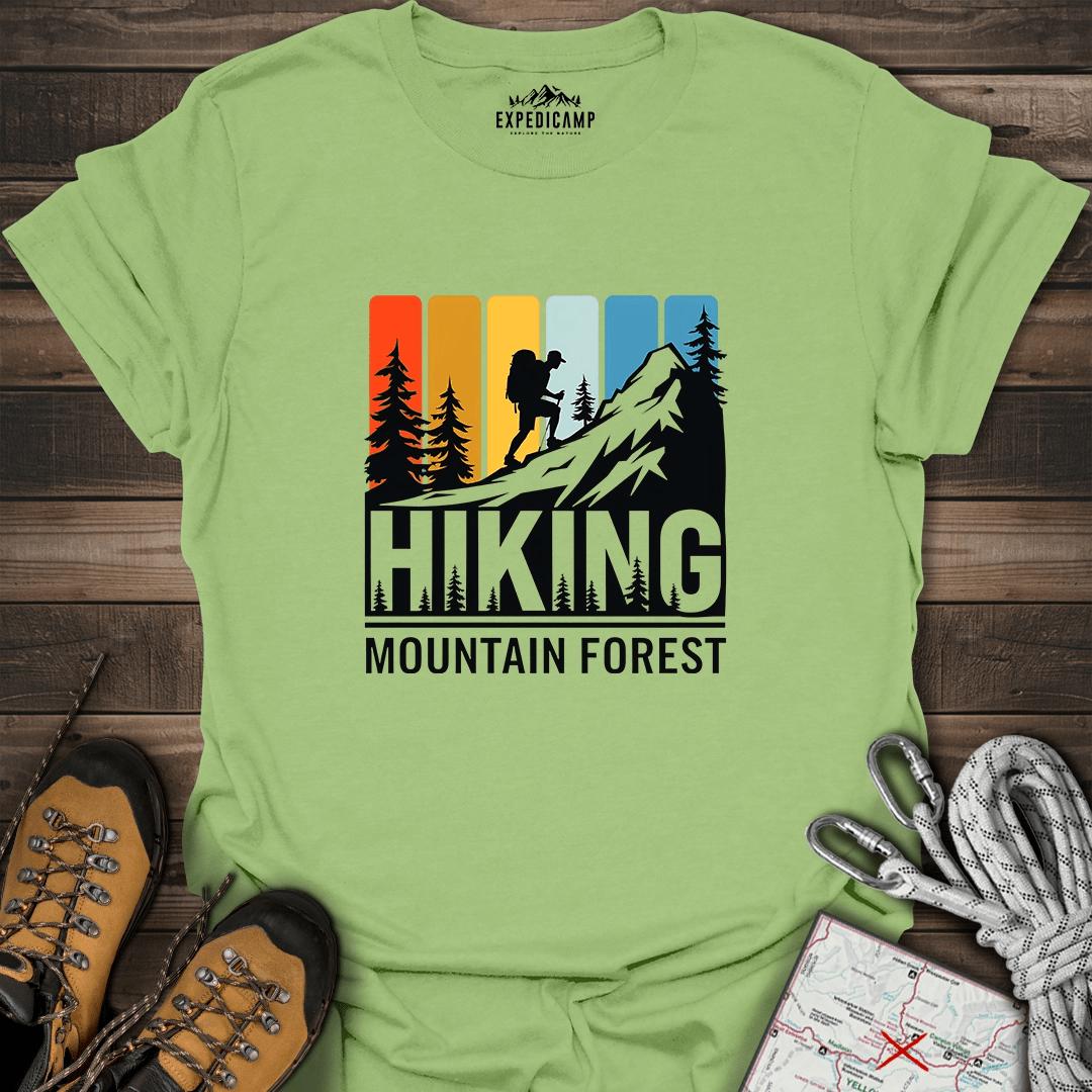 Hiking Mountain Forest T-Shirt – Kiwi – Outdoor apparel for travel, hiking, camping, and nature lovers – ExpediCamp