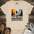 Hiking Mountain Forest T-Shirt – Sand – Outdoor apparel for travel, hiking, camping, and nature lovers – ExpediCamp