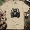 Hissing Opossum T-Shirt – Sand – Outdoor apparel for travel, hiking, camping, and nature lovers – ExpediCamp