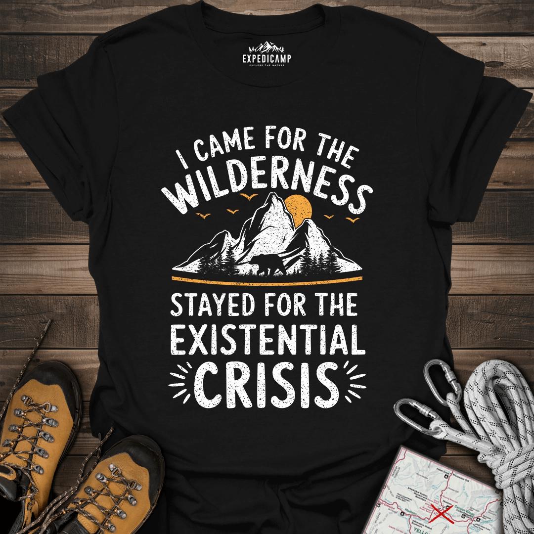 I Came For The Wilderness T-Shirt – Black – Outdoor apparel for travel, hiking, camping, and nature lovers – ExpediCamp