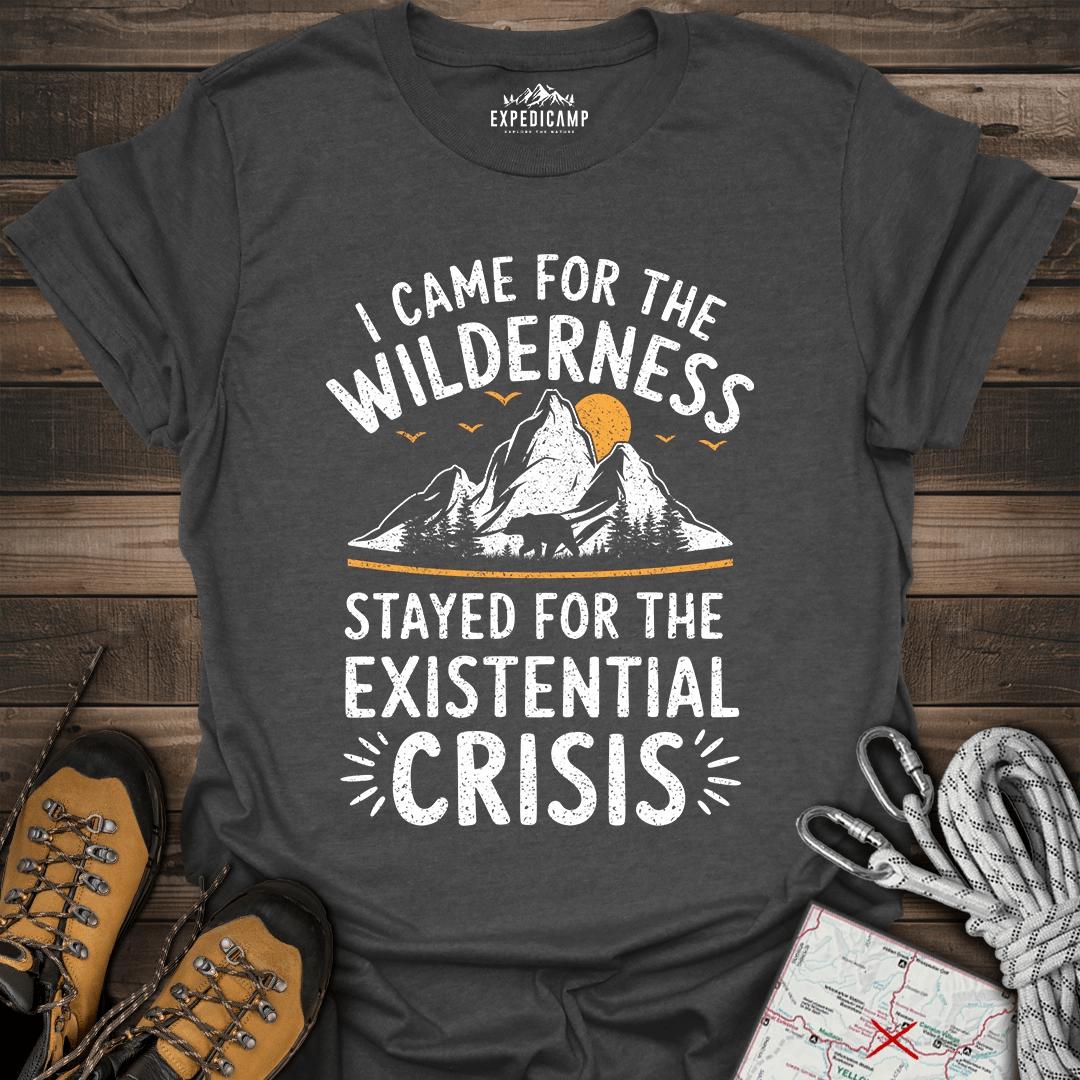 I Came For The Wilderness T-Shirt – Dark Heather – Outdoor apparel for travel, hiking, camping, and nature lovers – ExpediCamp