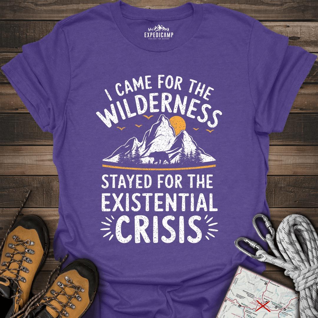 I Came For The Wilderness T-Shirt – Heather Purple – Outdoor apparel for travel, hiking, camping, and nature lovers – ExpediCamp