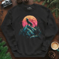 Lunar Howl Wolf Sweatshirt – Black – Outdoor apparel for travel, hiking, camping, and nature lovers – ExpediCamp