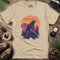 Majestic Bear Sunset T-Shirt – Sand – Outdoor apparel for travel, hiking, camping, and nature lovers – ExpediCamp