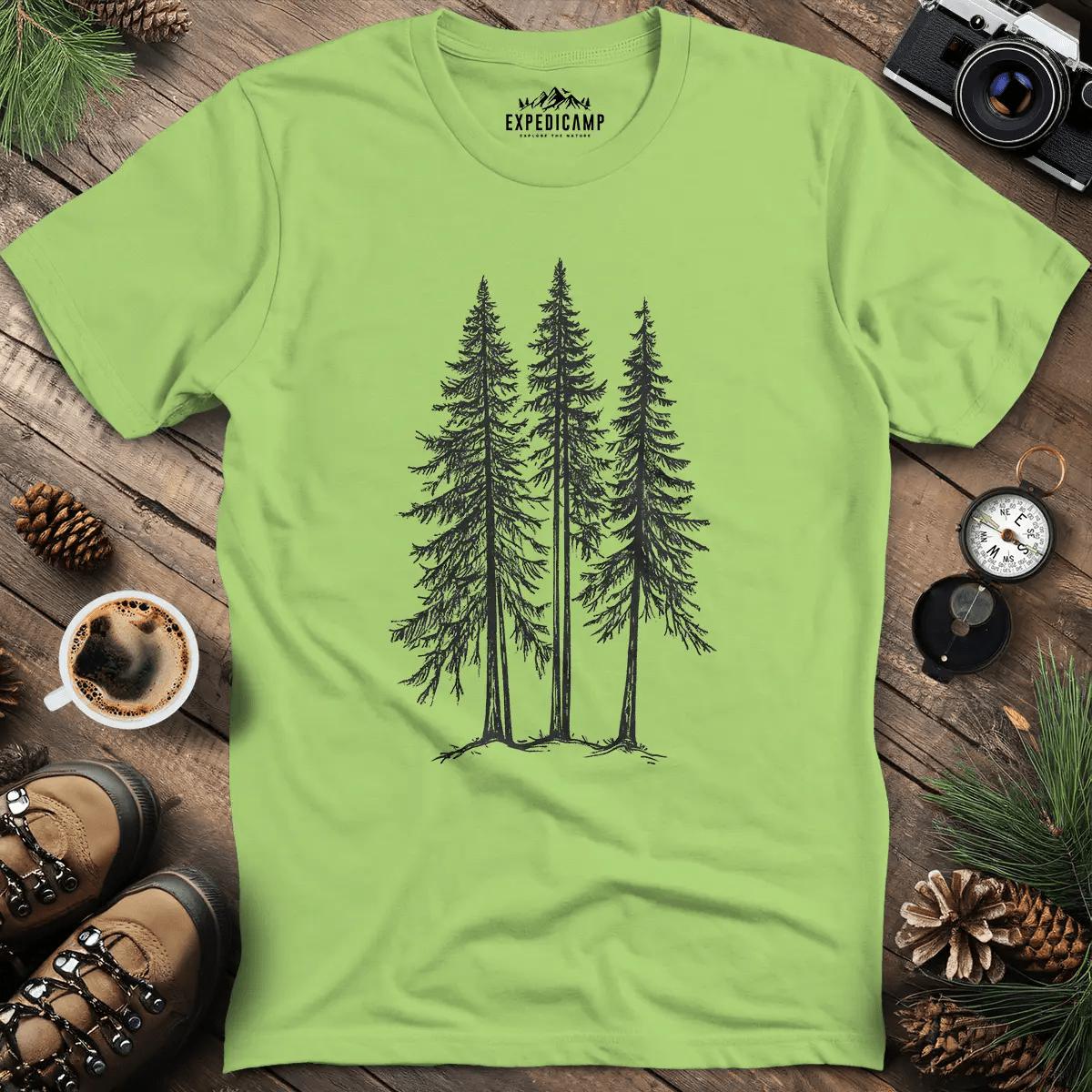 Majestic Forest T-Shirt – Kiwi – Outdoor apparel for travel, hiking, camping, and nature lovers – ExpediCamp