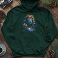Majestic Lion Landscape Hoodie – Forest Green – Outdoor apparel for travel, hiking, camping, and nature lovers – ExpediCamp