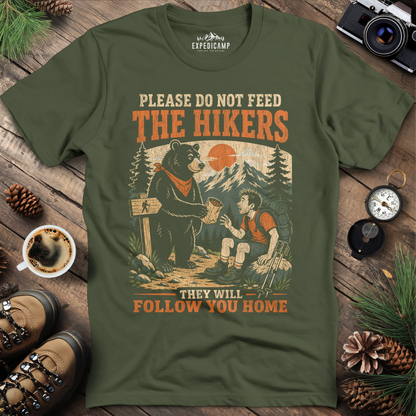 Please Do Not Feed The Hikers Funny Hiking Bear T-Shirt