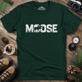 Moose Wilderness T-Shirt – Forest Green – Outdoor apparel for travel, hiking, camping, and nature lovers – ExpediCamp