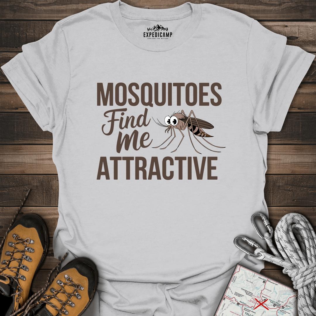 Mosquitoes Find Me Attractive T-Shirt – Ice Grey – Outdoor apparel for travel, hiking, camping, and nature lovers – ExpediCamp