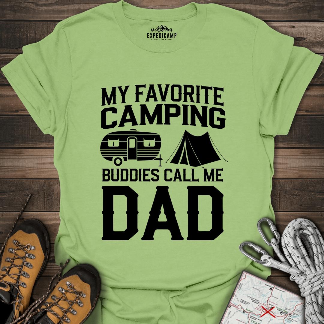 My Favorite Camping Buddies Call Me Dad T-Shirt – Kiwi – Outdoor apparel for travel, hiking, camping, and nature lovers – ExpediCamp
