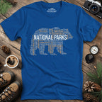 National Parks Bear T-Shirt - Explore the USA – Royal – Outdoor apparel for travel, hiking, camping, and nature lovers – ExpediCamp
