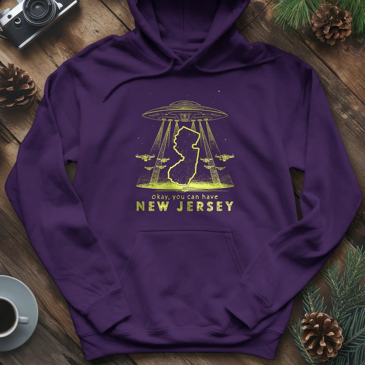 New Jersey UFO Hoodie – Purple – Outdoor apparel for travel, hiking, camping, and nature lovers – ExpediCamp