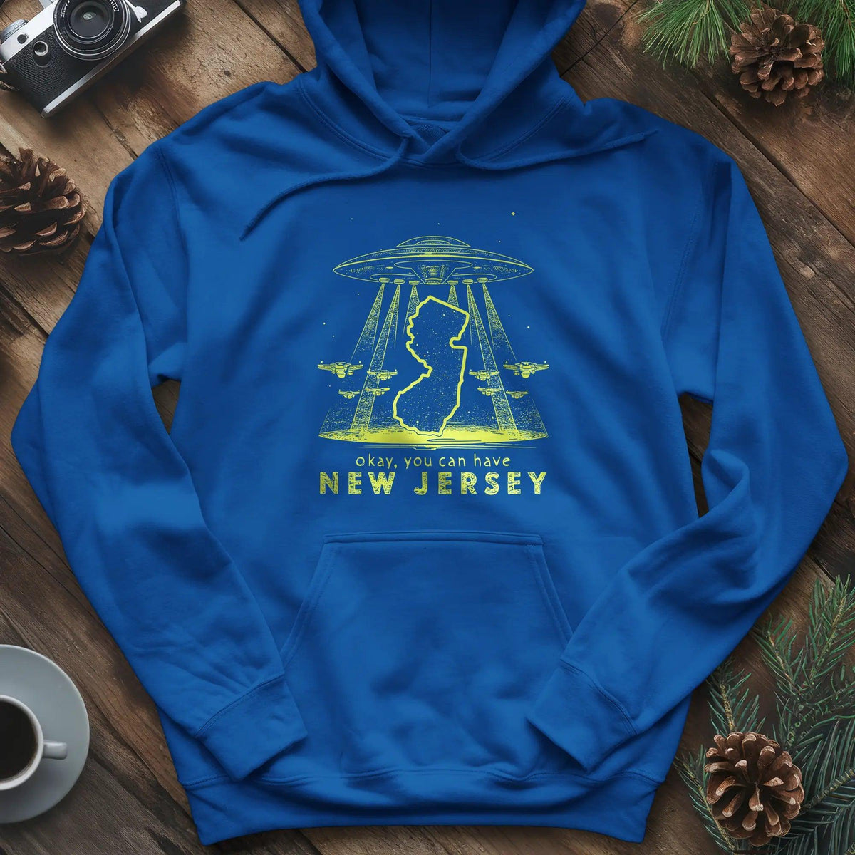 New Jersey UFO Hoodie – Royal – Outdoor apparel for travel, hiking, camping, and nature lovers – ExpediCamp