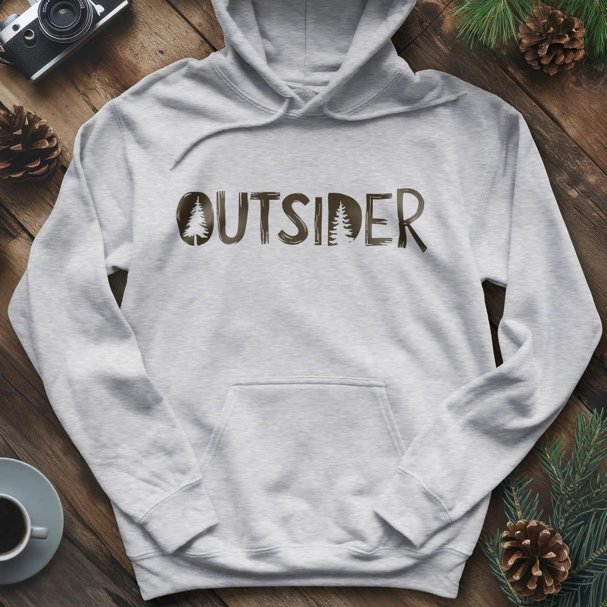 Outsider Hoodie – Adventure Lover’s Outdoor Hoodie – Ash – Outdoor apparel for travel, hiking, camping, and nature lovers – ExpediCamp