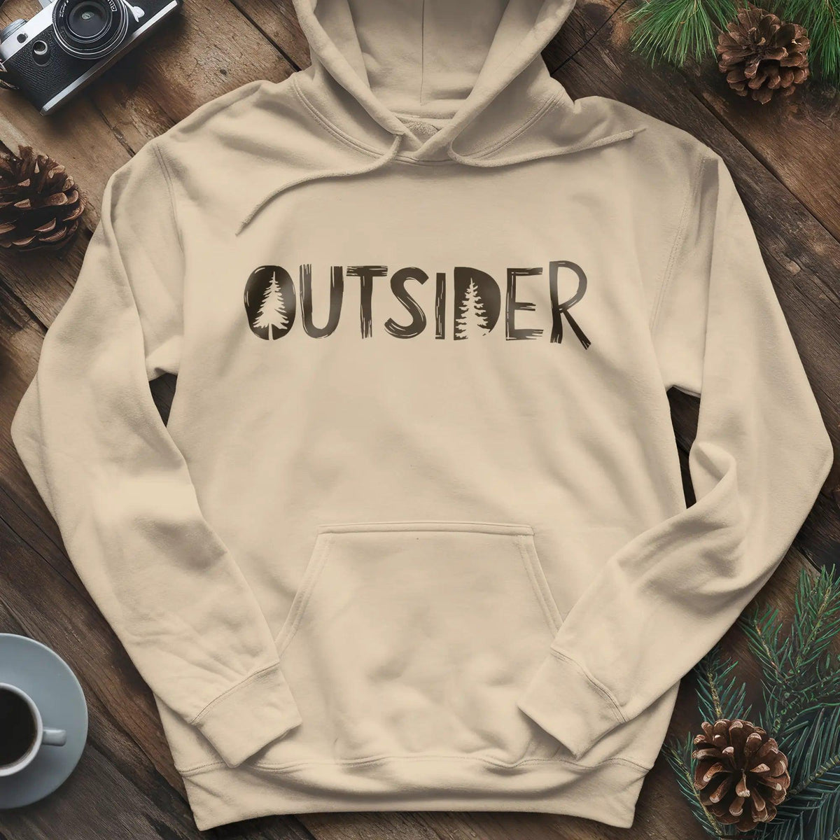 Outsider Hoodie – Adventure Lover’s Outdoor Hoodie – Sand – Outdoor apparel for travel, hiking, camping, and nature lovers – ExpediCamp
