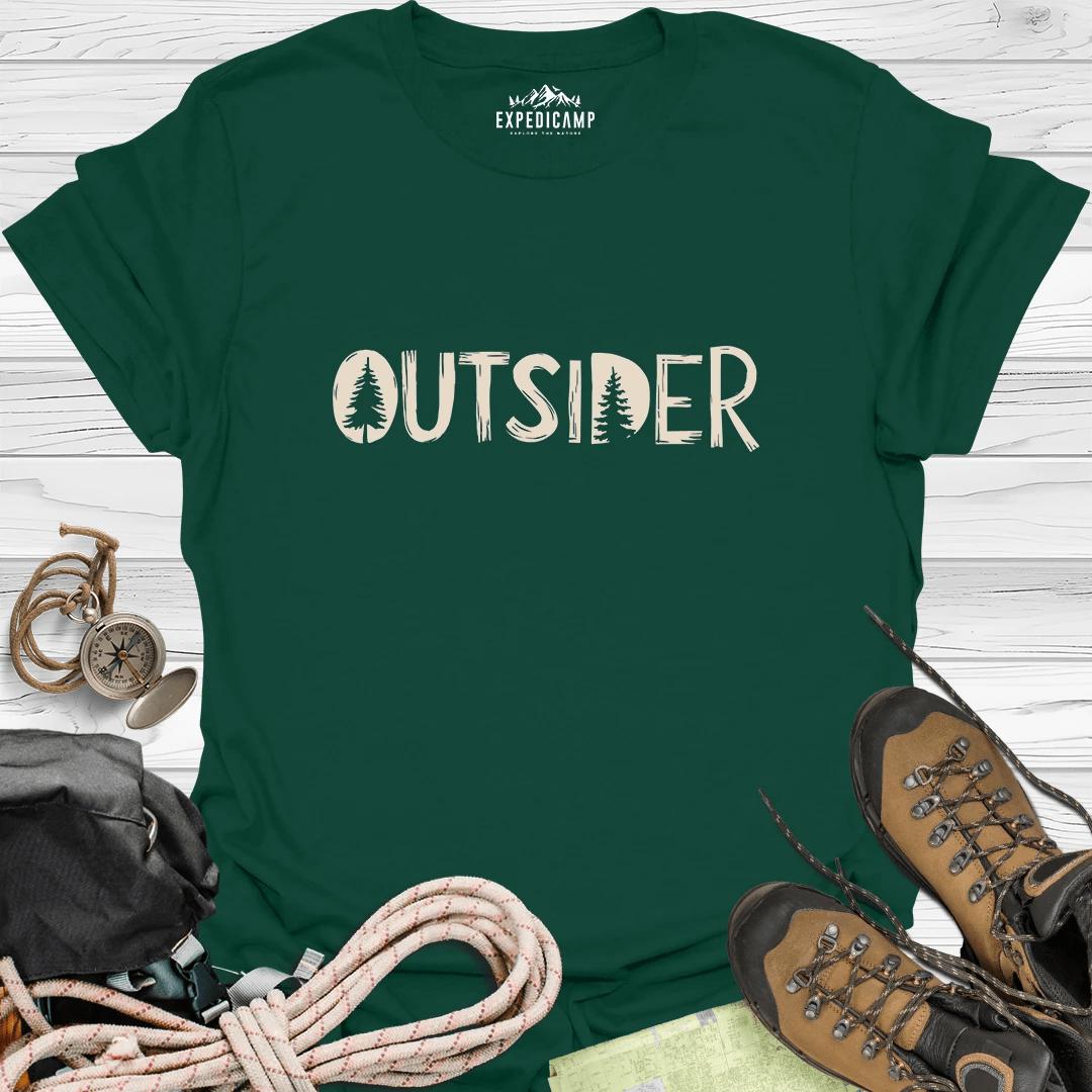 Outsider T-Shirt – Forest Green – Outdoor apparel for travel, hiking, camping, and nature lovers – ExpediCamp