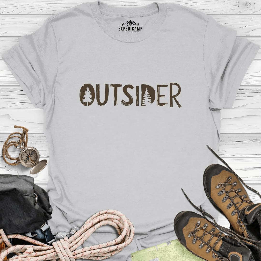 Outsider T-Shirt – Ice Grey – Outdoor apparel for travel, hiking, camping, and nature lovers – ExpediCamp