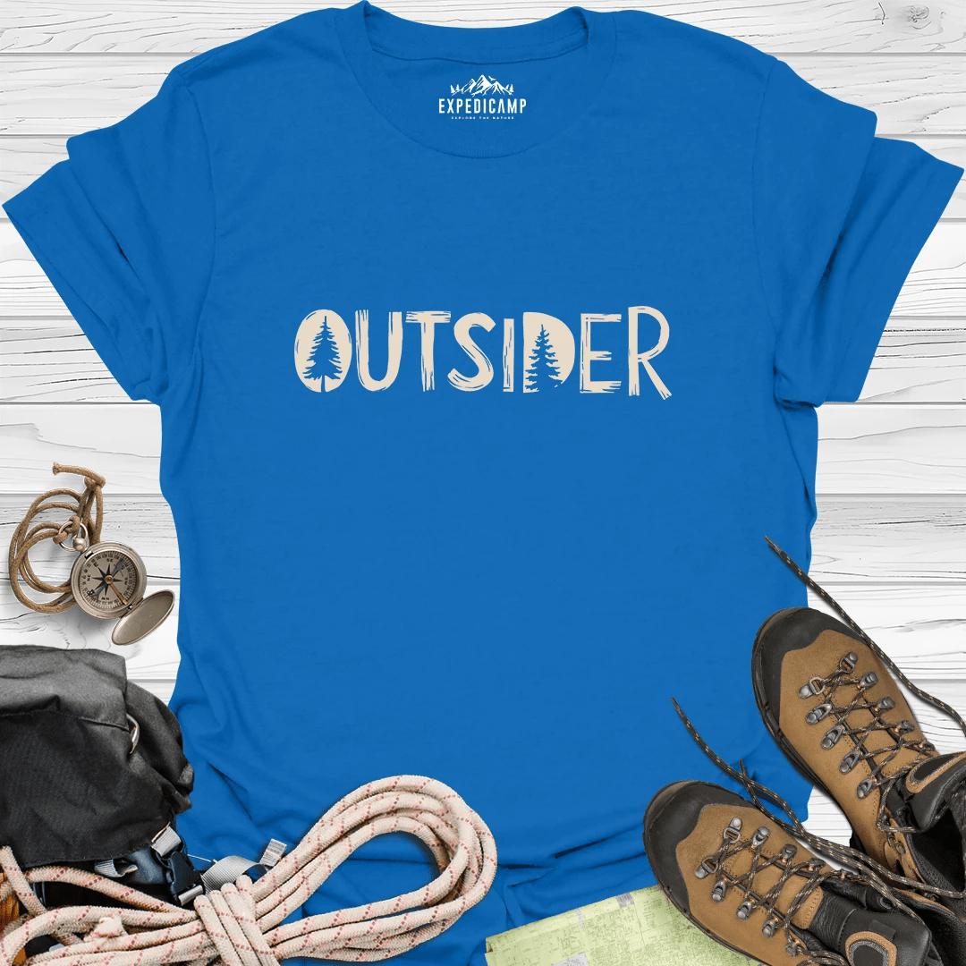 Outsider T-Shirt – Royal – Outdoor apparel for travel, hiking, camping, and nature lovers – ExpediCamp