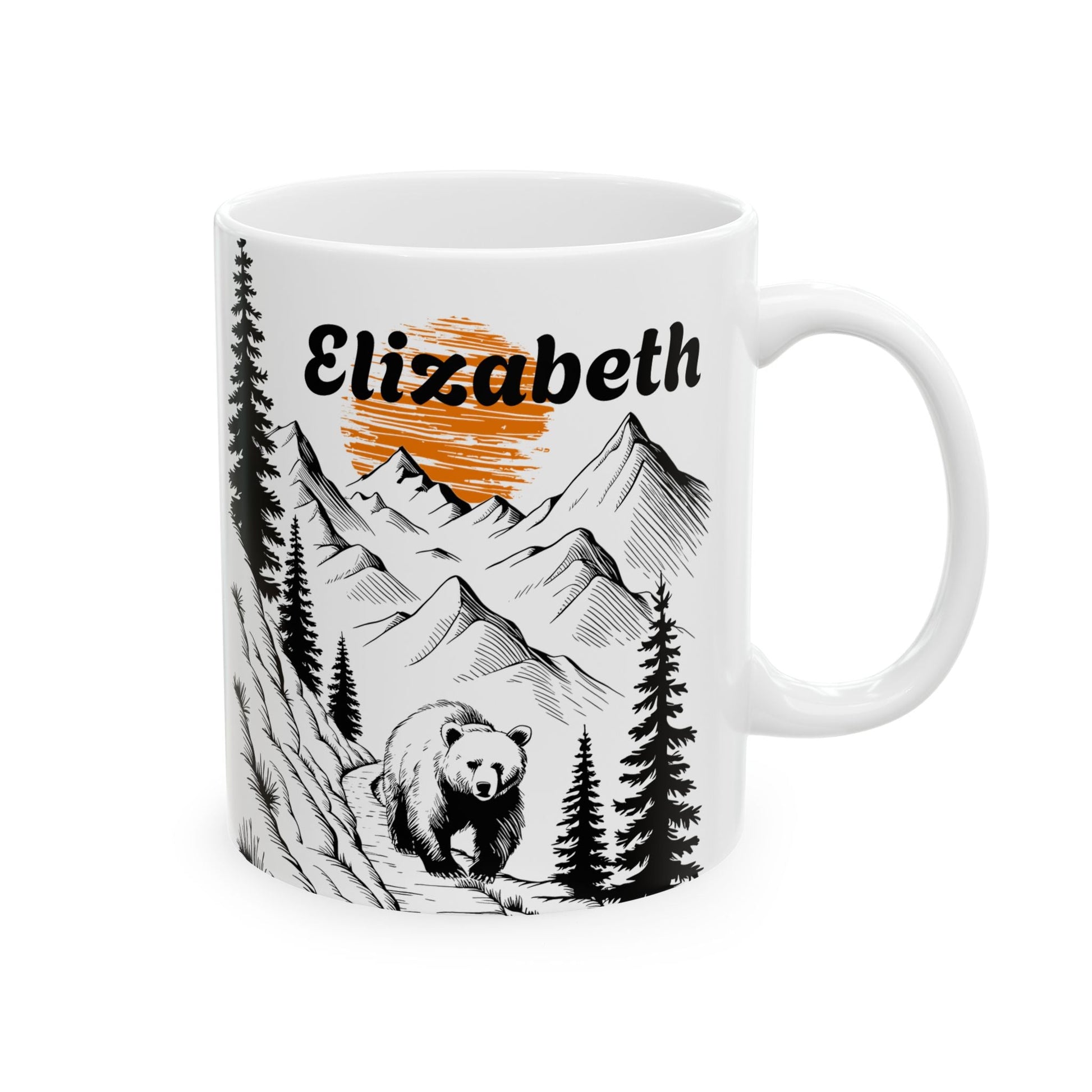 Personalized Bear Trek Mug – Custom Name Design – – Outdoor apparel for travel, hiking, camping, and nature lovers – ExpediCamp