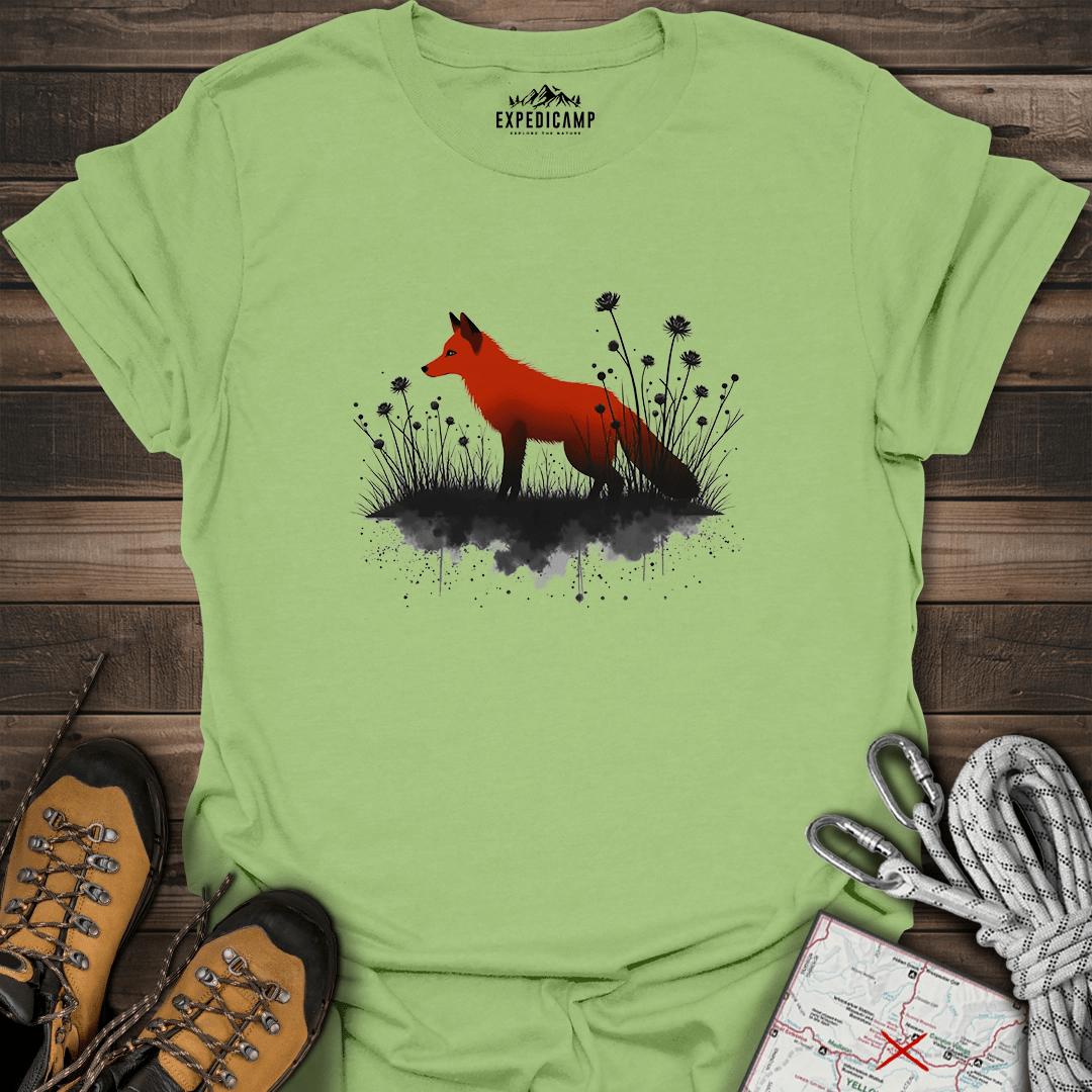 Red Fox Wilderness T-Shirt – Kiwi – Outdoor apparel for travel, hiking, camping, and nature lovers – ExpediCamp