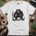 Roaring Grizzly Bear T-Shirt – Fierce Wilderness Predator Design – White – Outdoor apparel for travel, hiking, camping, and nature lovers – ExpediCamp